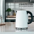 thumbnail image 6 of OVENTE 1.7 L Stainless Steel Electric Kettle Hot Water Boiler, Perfect for Coffee/Tea, White KS711W, 6 of 12