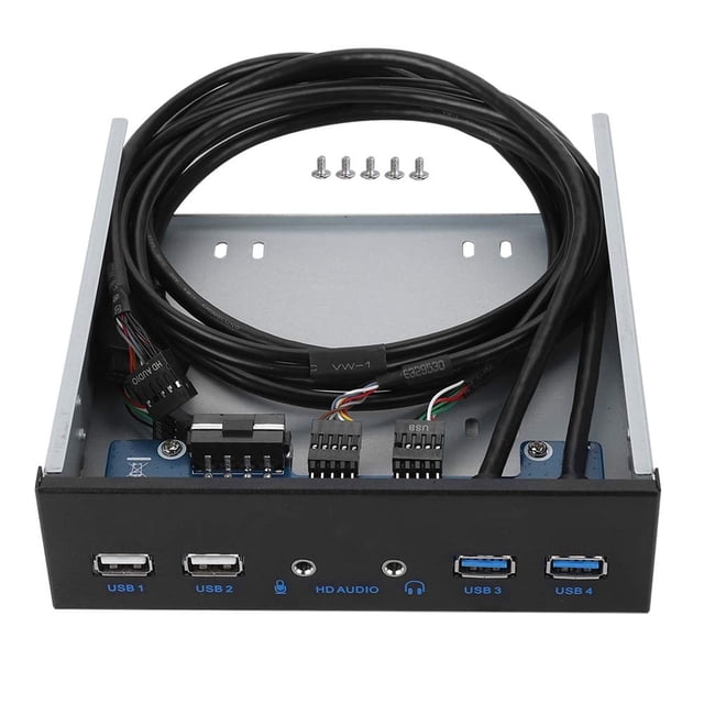Hub USB ASHATA del panel frontal de 5,25 pulgadas con 2 puertos USB 3.0 y 2 puertos USB 2.0