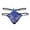 Blue, variant on Women's Shiny Silver Ribbon Hollow T Pants Thong Underwear Beige S