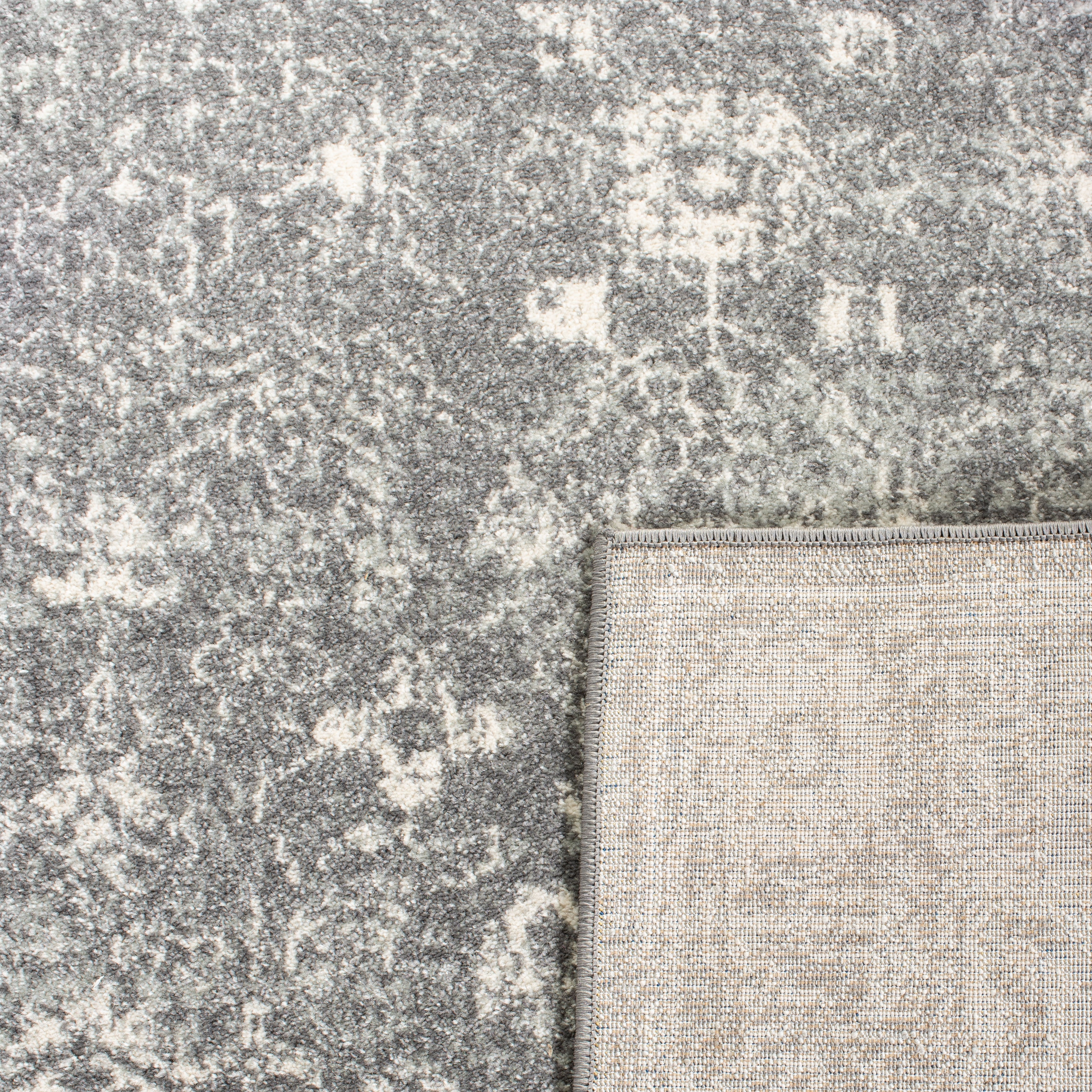 SAFAVIEH Evoke Ronald Bordered Area Rug, Gray/Ivory, 8' x 10'