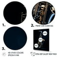 thumbnail image 3 of Designart "Midnight Blue Saxophone Serenade I" Music Canvas Wall Art, 3 of 7