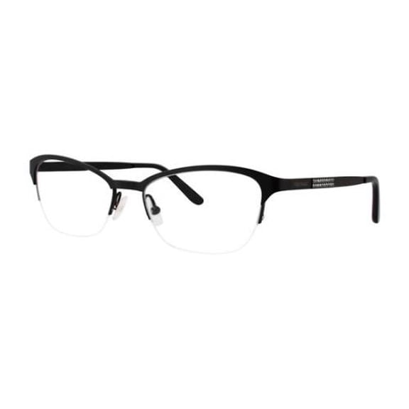 NEW VERA WANG LUXE CATLIN WOMENS/LADIES CAT EYE HALF-RIM BLACK FRAME DEMO LENSES 53-16-135 EYEGLASSES/EYE GLASSES