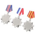 thumbnail image 1 of 3pcs Alloy Memorial Brooch Medals for Soldier Gatherings, School Competitions, and Event Party Favors Random Styles, 1 of 5
