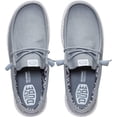 thumbnail image 4 of HEYDUDE Men Wally Stretch Canvas Slip-On Moccasins Light Grey, 9, 4 of 7