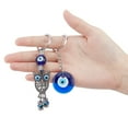 thumbnail image 3 of 1set Keychain with Lampwork Alloy Split Key Rings Platinum Royal Blue 6pcs/set DIY, 3 of 7