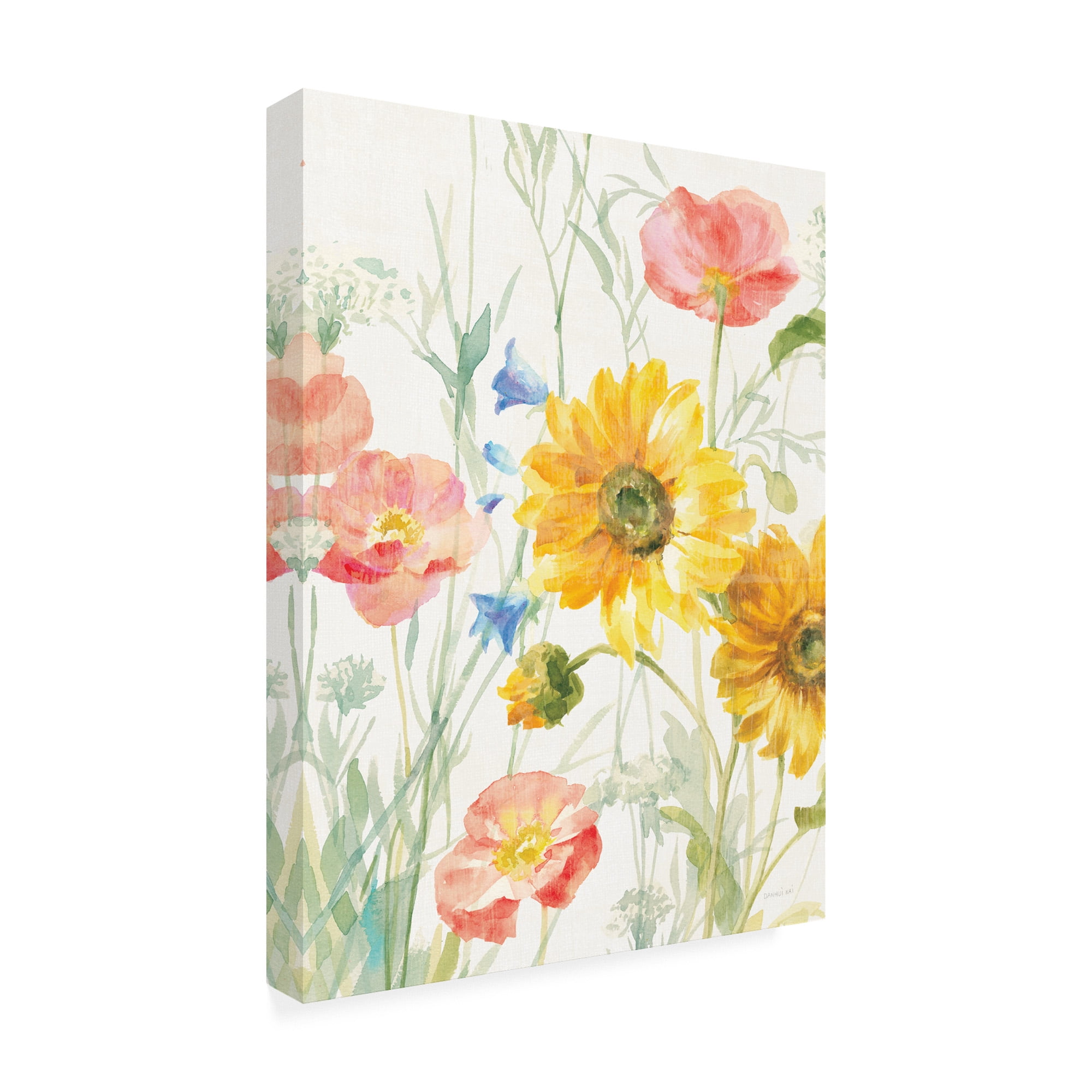 Trademark Fine Art 'Floursack Florals I No Words Crop' Canvas Art by Danhui Nai