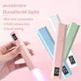 thumbnail image 5 of Glonailstickers Finger Nails Uv Light, Glo Nail Stickers Kit with UV Light, Portable Mini Nail Lamp, Handheld UV Light for Gel Nails, 400mah Rechargeable, LED Display (Green), 5 of 8