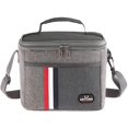 thumbnail image 1 of Fiambrera de 8 l, mini bolsa de almuerzo aislada con correa ajustable para el hombro, bolsa de almuerzo impermeable, bolsa de almuerzo aislada, bolsa de almuerzo aislada para hombres y mujeres para picnic/escuela/oficina (gris) ZefeiWu 8390605577093, 1 of 1