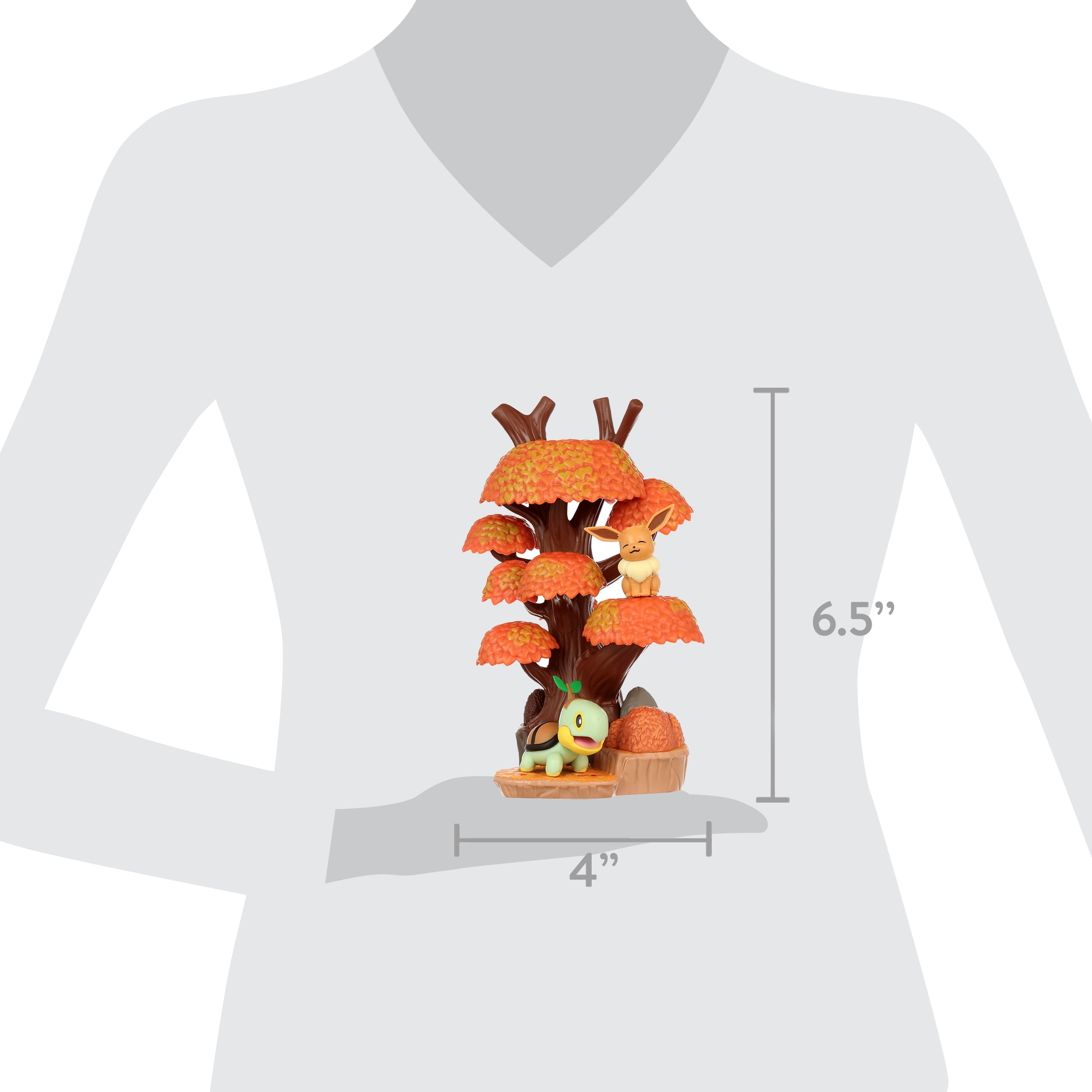 Pokemon Autumn Forest Display Set with Eevee and Turtwig