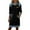 Black, variant on Women's Fashion Denim Color Block Hoodie with Color Block Hat Dress for Winter Street Style and Casual Fun,Yellow,M