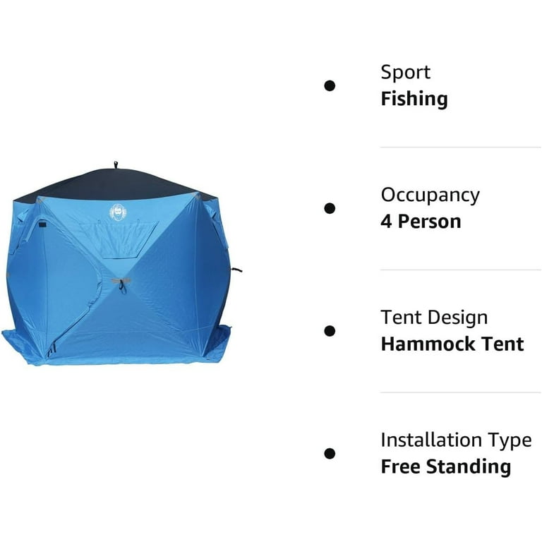 Nordic Legend 4-9 Person Portable Ice Fishing Shelter with 2 Big