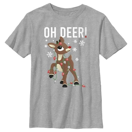 

Boy s Rudolph The Red-Nosed Reindeer Oh Deer! Graphic Tee Athletic Heather X Large