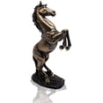 thumbnail image 1 of Statue en Résine de Cheval Debout 31cm pour Décoration Intérieure Figurine d'Art de Cheval d'Élevage - Bronze, 1 of 4