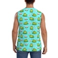 thumbnail image 4 of Haiem Men's Frogs And Aquatic Plants Print Tank Tops Summer Sleeveless Cut Off Workout T-Shirts Fitness Vest Athletic Undershirts-3X-Large, 4 of 8