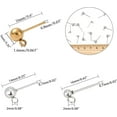 thumbnail image 4 of 40pcs 2 Sizes Stainless Steel Stud Earrings Kits 304 Stainless Steel Ball Post Ear Stud Findings with Loop and Ear Nuts Round Ball Stud Earrings, 4 of 8