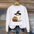 thumbnail image 4 of FDGIU Women's Loose Cute Crewneck Pullover, Halloween Graphic Tees for Women, Pumpkin Long Sleeve Tops, Soft Breathable Casual Top，Oversized Hooded Sweatshirts Fall, 4 of 4