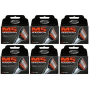Personna M5 Magnum 5  Refill Razor Blade Cartridges, 4 ct. (Pack of 6)