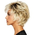 thumbnail image 1 of DOPI Female Fashion Natural Women's Straight Wigs Gold Short Hair Fibe Wigs Synthetic wig, 1 of 1