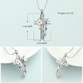 thumbnail image 2 of Hummingbird Urn Necklaces for Ashes -  Cross Cremation Pendant Necklace Stainless Steel Urn Lockets Ashes Memorial Keepsake Jewelry Gifts for Women, 2 of 7