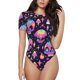 thumbnail image 1 of Fotbe cartoon Skull rainbow space Body de Mujer con Cuello Redondo y Mangas Cortas, Sin Mangas Ajustado, Suave, Cómodo y Básico-X-Large, 1 of 7