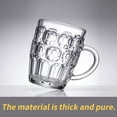 thumbnail image 4 of QUANSHANGJU Dimple Stein 17 oz Beer Mug Beer Glasses Set of 6, 4 of 10