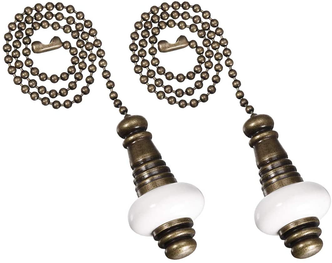 Details about   Bronze Light and Fan Cord Ceiling Pull Chain with 2pcs 12-inches Extension Ch... 