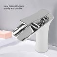 thumbnail image 4 of Bathroom Chrome Faucet Waterfall Mixer One Hole Handle (Silver Chrome UK G1/2"), 4 of 8