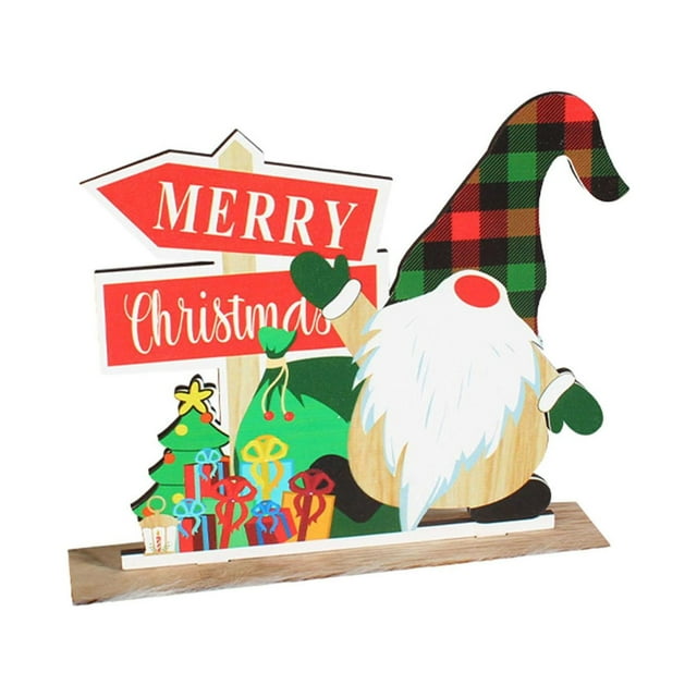 Decoraciones navideñas de mesa, centro de mesa navideño, decoraciones artesanales, letrero de madera navideño para el hogar, interior, granja E
