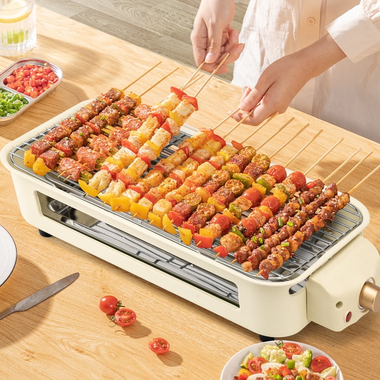 SUSTEAS 2-in-1 Indoor Electric Grill & Griddle, 1800W Smokeless