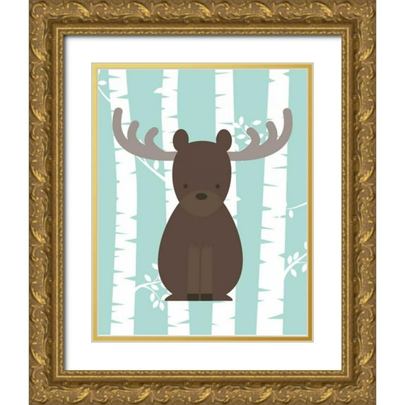 Robinson, Tamara 26x32 Gold Ornate Wood Framed with Double Matting Museum Art Print Titled - Woodland Birch IV