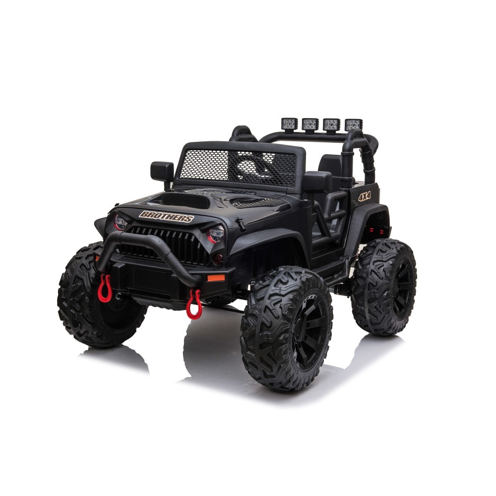 24V JEEP Double Drive Children Ride- on Car With 200W*2 12V9AH*2 Battery,Parent Remote Control ,Electron assisted steering wheel Foot Pedal Led lights,music board with USB/bluetooth/MP3/music/ volum
