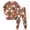 Gsleepwear8-Brown, variant on UAYOTSE Children Halloween Plaid Pajama Outfit Long‑Sleeve Shirt and Elastic Ankle Pants Vintage Checkered Fall Sleep Set for Kids Size 8-9 Years