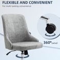 thumbnail image 5 of Vinsetto Armless Task Chair, Mid-back Desk Chair, Microfiber Home Office Chair with Adjustable Height, Tilt, Swivel Function, Gray, 5 of 9