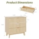 thumbnail image 2 of Mid - century fluted natural wood 3 - cajón cómoda chest of cajones, 2 of 6