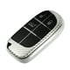 thumbnail image 1 of Unique Bargains Cubierta remota de entrada sin llave de 3 botones de TPU para Dodge Challenger Patrón de fibra de carbono Tono plateado, 1 of 7