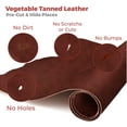 thumbnail image 3 of ELW Genuine Leather Vegetable Tanned 8-9 oz. 3.2-3.6mm Size 8"x24" in Cognac Full Grain Veg Tan Leather AB Grade Cowhide, Heavy Weight, Tooling, Carving, DIY, Holster, Stamping, 3 of 9