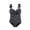 Black, variant on Cheers US One Piece Swimsuit Women Ruffled Bathing Suits Tummy Control Monokini V Neck Swimwear