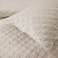 thumbnail image 7 of Quilt Set King Size, Soft Microfiber Lightweight Bedspread Coverlet Bed Cover (Diamond Pattern) for All Seasons, Bone, 3 Pieces (Includes 1 Quilt, 2 Shams), 7 of 7
