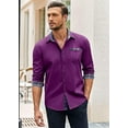 thumbnail image 3 of COOFANDY Men's Dress Shirts Long Sleeve Stretch Formal Button Down Shirt with Pocket, 3 of 6