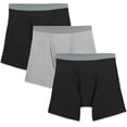 thumbnail image 4 of Fruit of the Loom Men's 3-Pack Big Man Premium Boxer Brief, Assorted, 2X-Large, 4 of 4