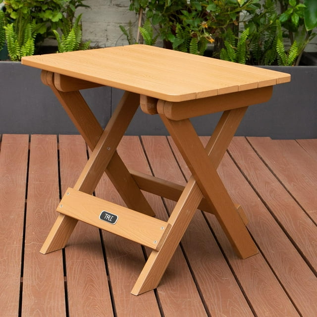 Zimtown Mesa Auxiliar Plegable Cuadrada Picnics Adirondack Portátil