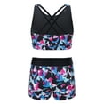 thumbnail image 5 of CHICTRY Girls Two Piece Swimwear Tankini Set Crop Tops with Shorts Swimsuit Colorful 10, 5 of 7