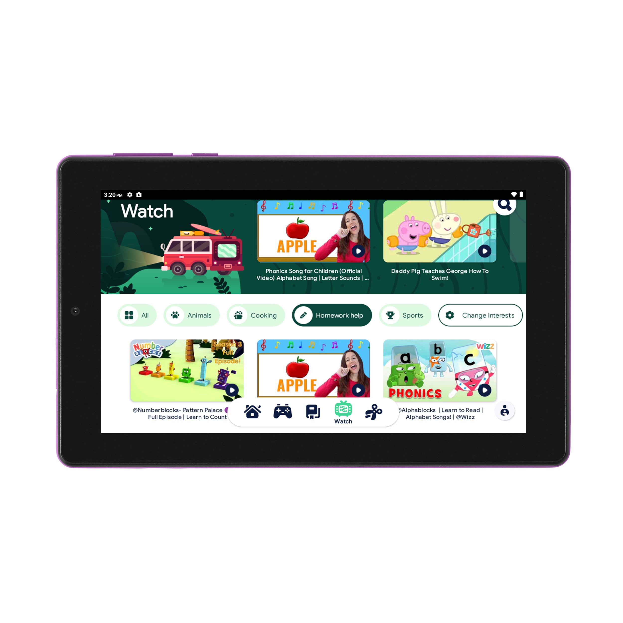 onn. 7" Tablet, 32GB (2022 Model) , 2.0 GHz Quad-Core Processor, Mauve