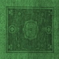 thumbnail image 1 of Ahgly Company Indoor Square Abstract Emerald Green Modern Area Rugs, 3' Square, 1 of 4
