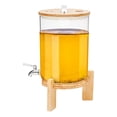 thumbnail image 3 of ToppiJoy 7.5L/2gal Glass Beverage Dispenser Beverage with Bamboo Stand, Drink Dispenser with 304 Stainless Steel Spigot for Picnic, Parties Bar, 3 of 13
