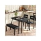 thumbnail image 1 of Hogar Dining Mesa Set Para 4 Wooden Cocina Mesa Con Upholstered Bench Y 2 Cushion Chairs Espacio-Ahorra Dinette Para Studio Cocina Dining Room Y Apartments (43x28x30inch), 1 of 7