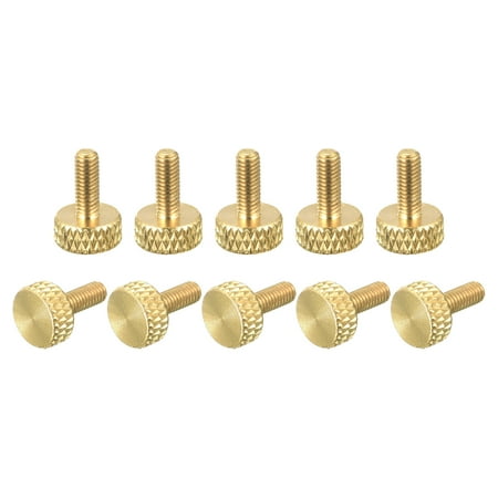 

10Pack Brass Knurled Thumb Screws M3x8mm 11.5mm L Flat Grip Bolt Knobs Fasteners