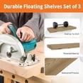 thumbnail image 4 of Floating Shelves for Wall Set of 3, 16" Rustic Wood Wall Shelves for Home Decor, Frame Display Wall Mounted Floating Shelf for Living Room, Bedroom, Bathroom, Kitchen, 4 of 12