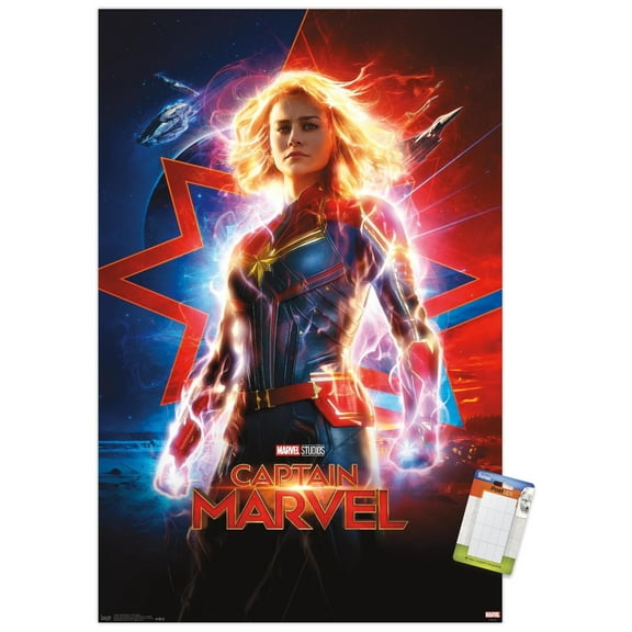 Marvel Cinematic Universe - Captain Marvel - One Sheet Wall Poster, 14.725" x 22.375"