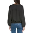 thumbnail image 2 of Vince Camuto womens  Half Placket Blouse, l, Black, 2 of 3